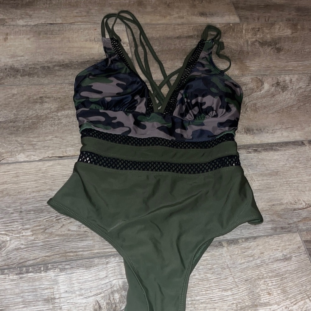 zulily camo one piece swimsuit